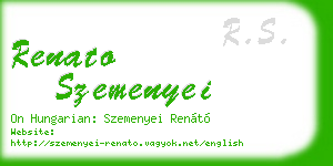 renato szemenyei business card